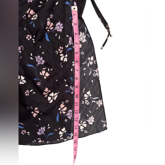 Veronica Beard Vanity Ruched Floral Print Silk Blend Skirt Size 4 Midi Slit - Picture 10 of 13